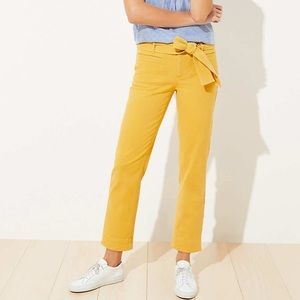 LOFT Yellow Ankle Pants